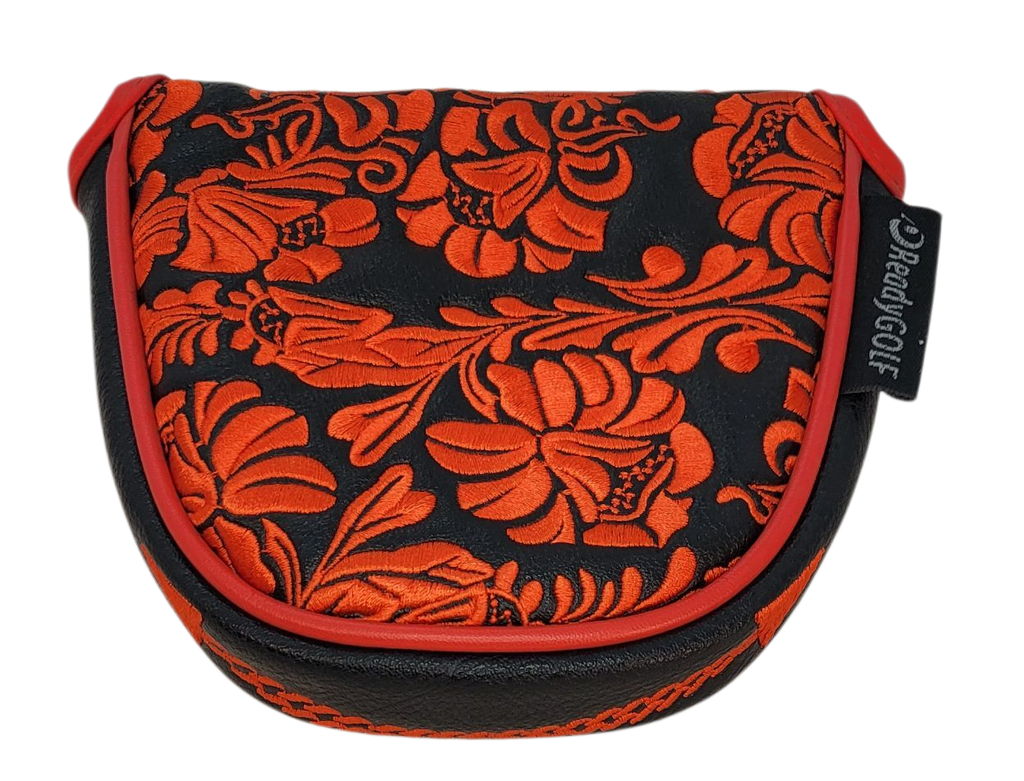 Desert Rose Embroidered Putter Cover by ReadyGOLF  -  Mallet