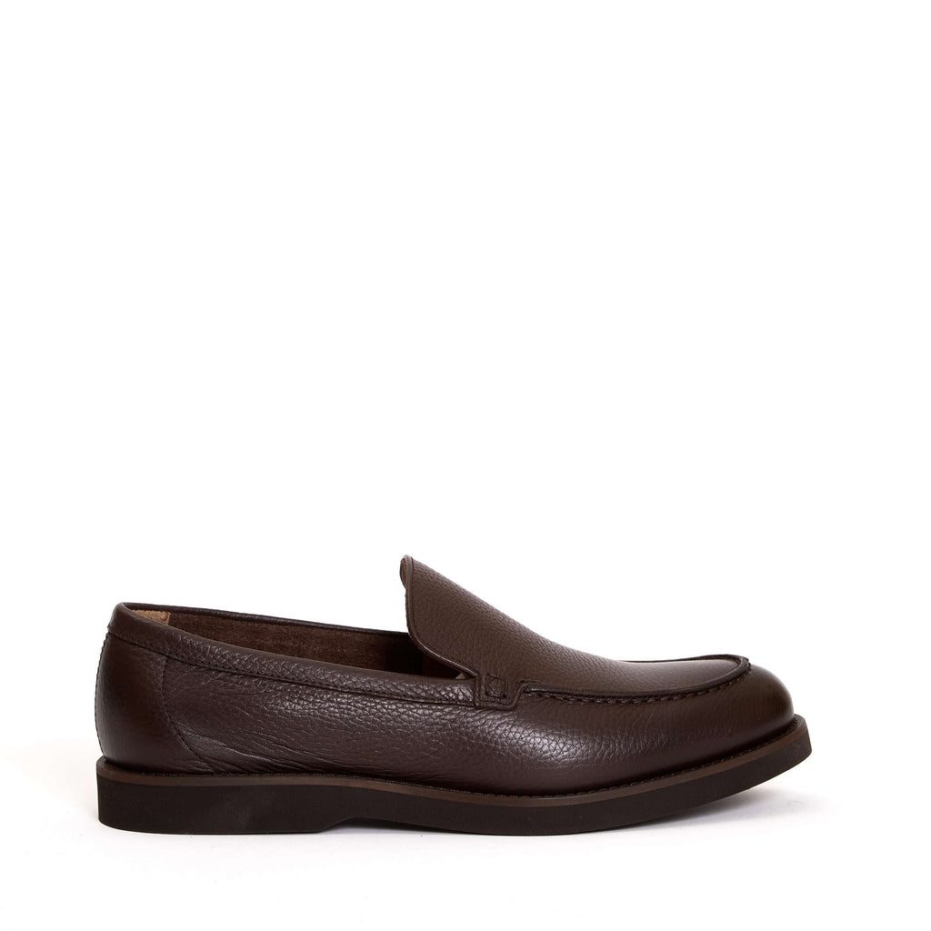 DOUCAL'S Stylish Hammered Leather Moccasin Slippers for Men Banlieue91