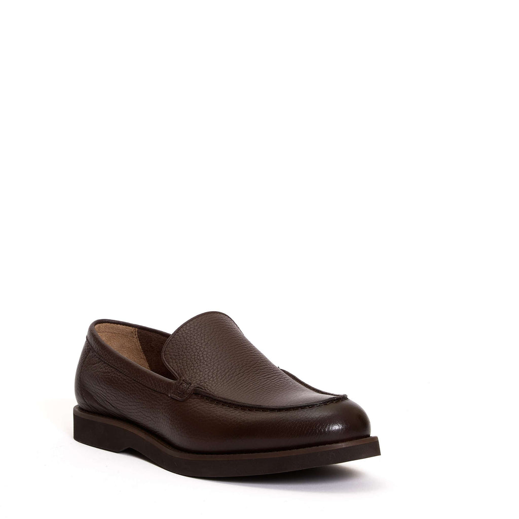 DOUCAL'S Stylish Hammered Leather Moccasin Slippers for Men Banlieue91