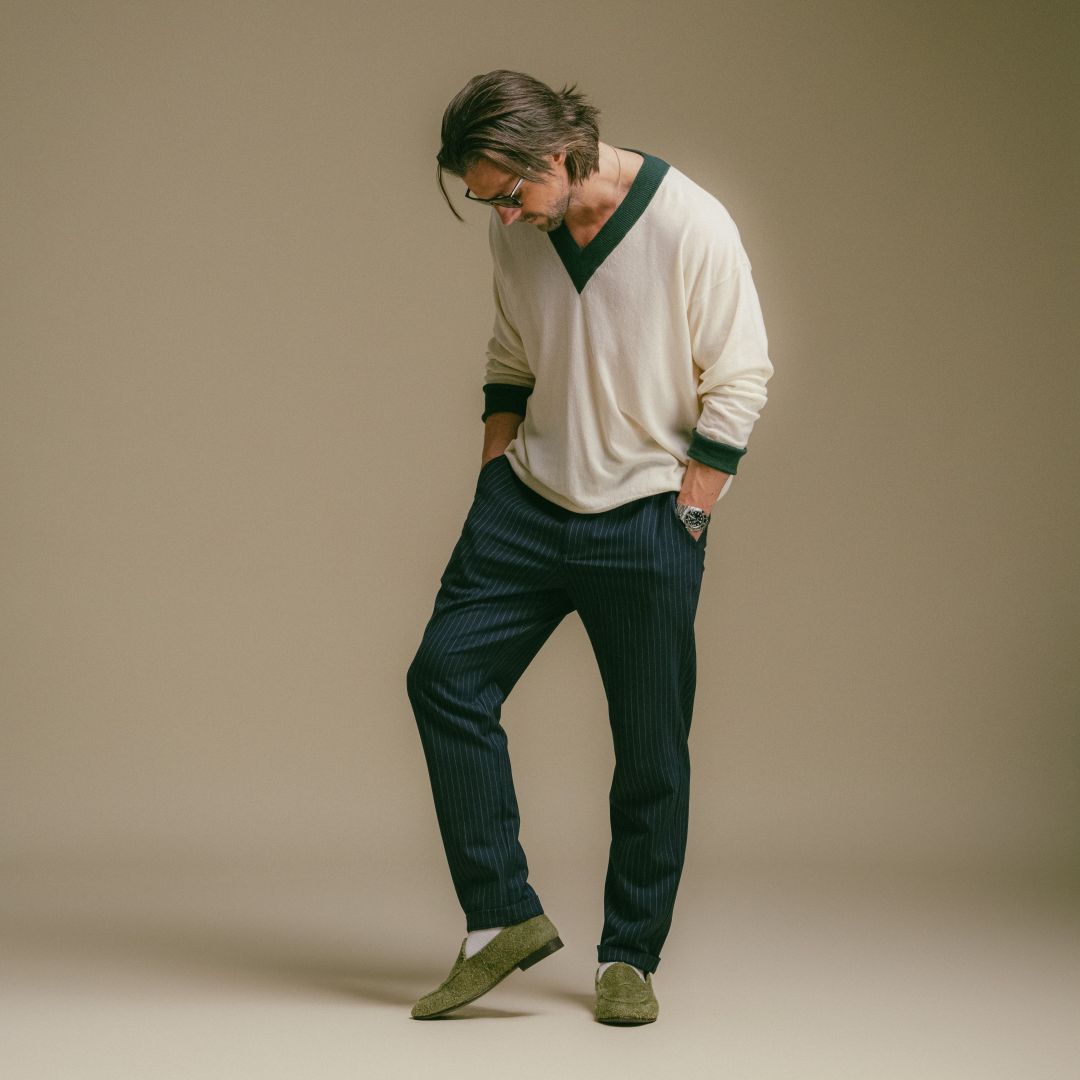 Men's Olive Textured Suede Milano Loafer Del Toro Shoes