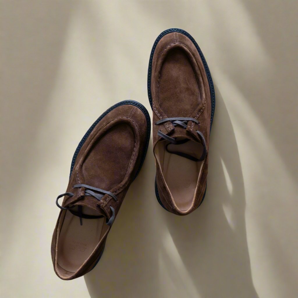 Men's Chestnut Suede Tuscan Moc Boot Del Toro Shoes