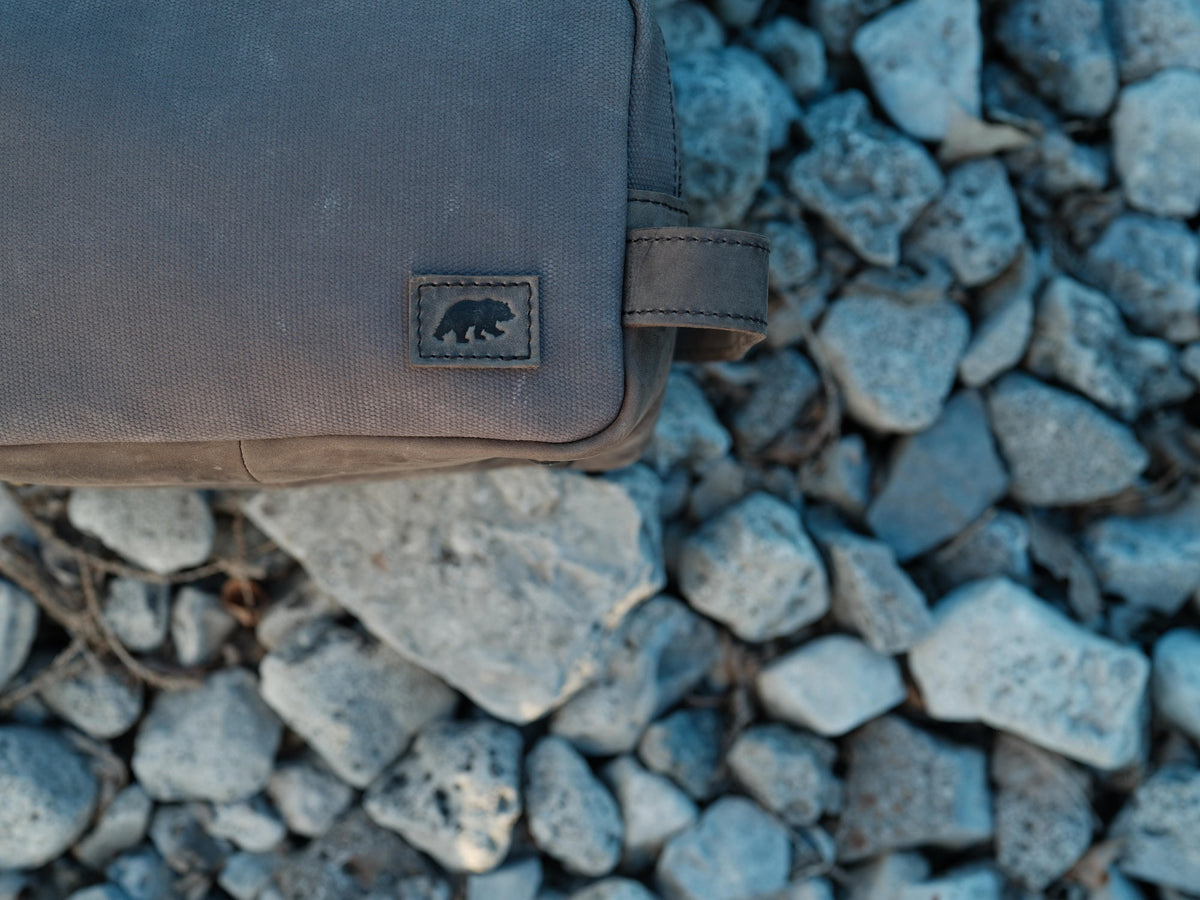 Canvas Weekender Dopp Bag Kodiak Leather