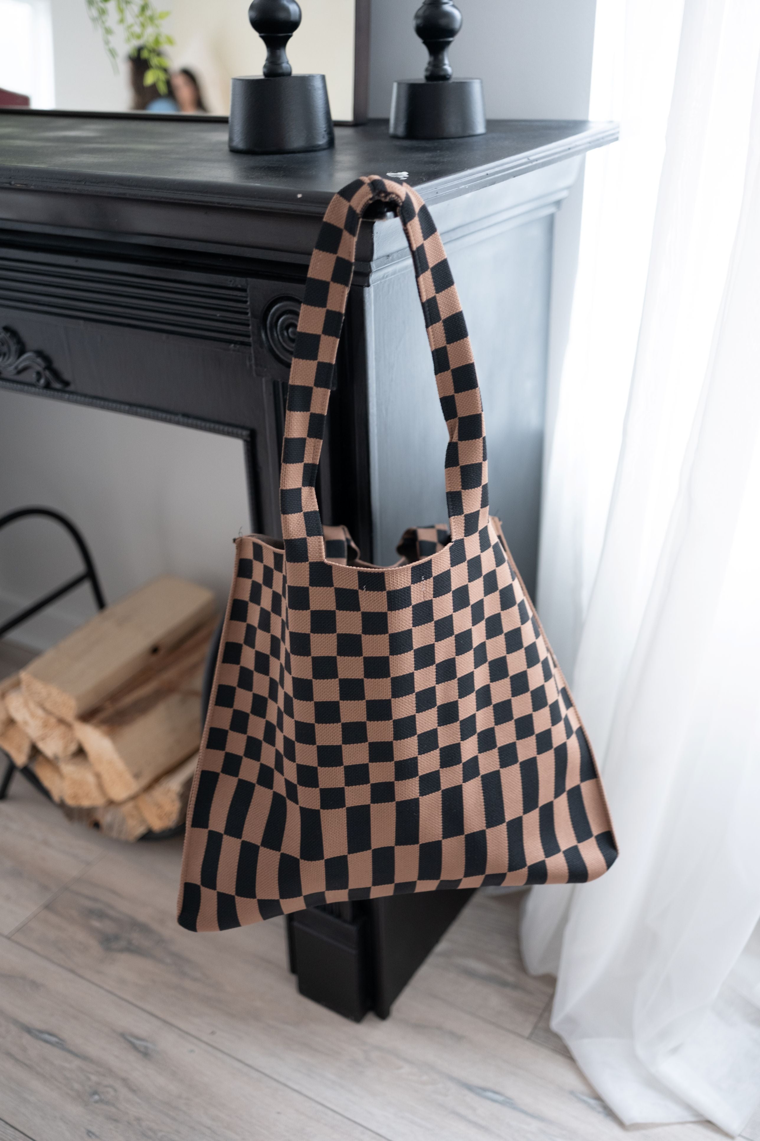 Classic Checkered Skinny Tote A Bag Concept