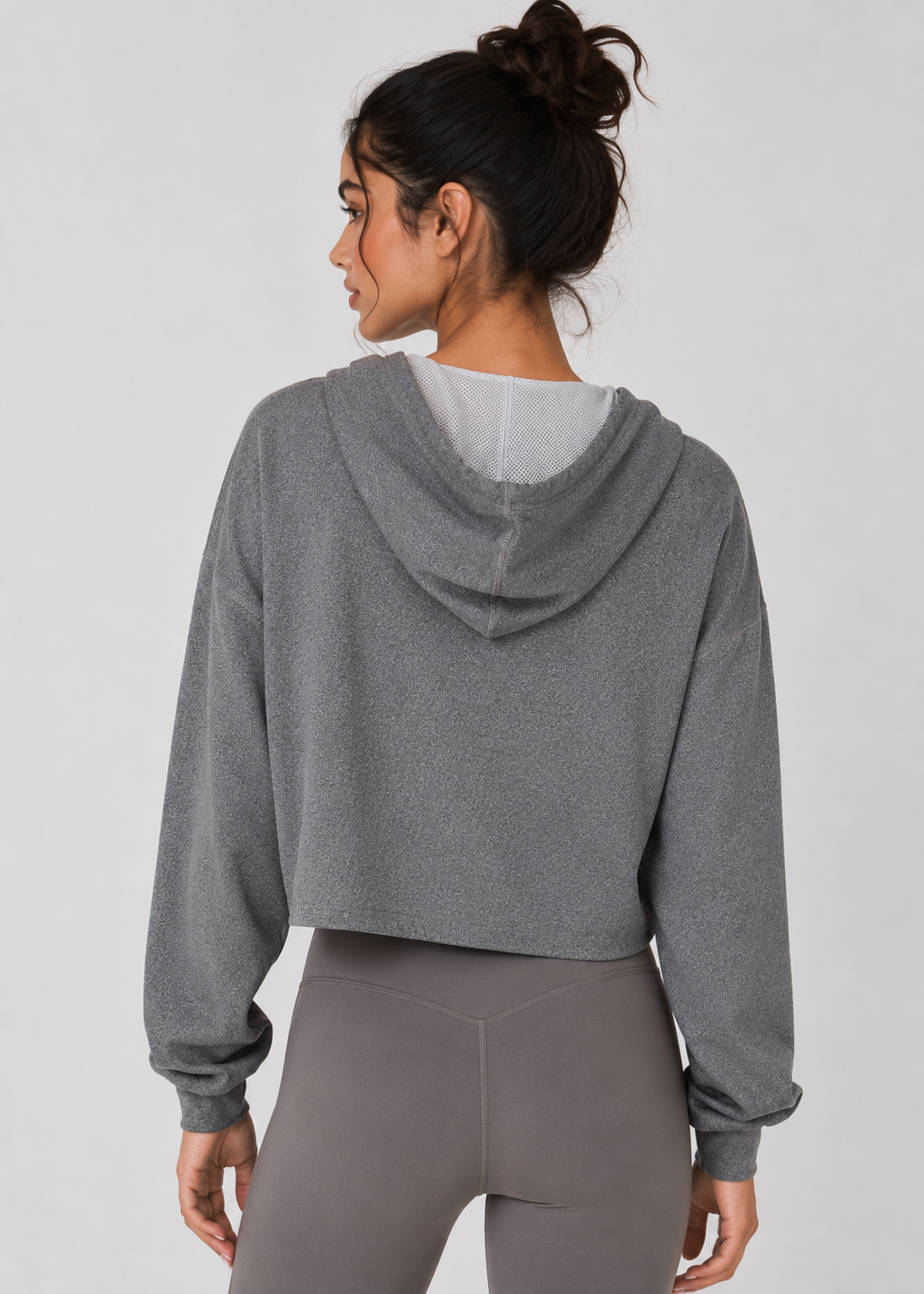 Essential Crop Hoodie Made in USA