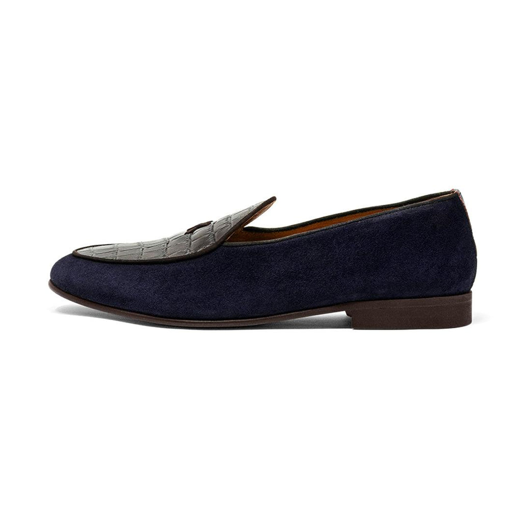 Men's Navy Croc Milano Loafer Del Toro Shoes