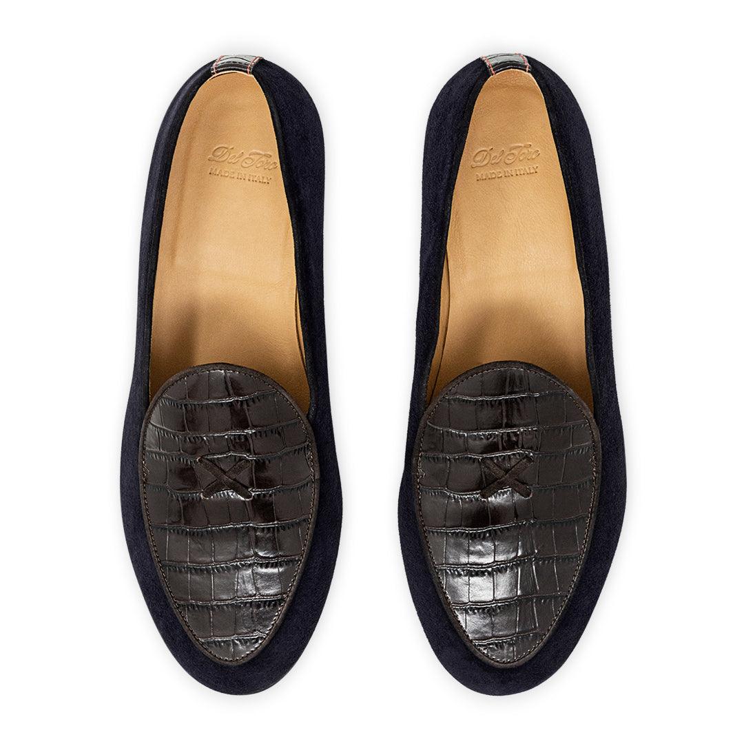 Men's Navy Croc Milano Loafer Del Toro Shoes