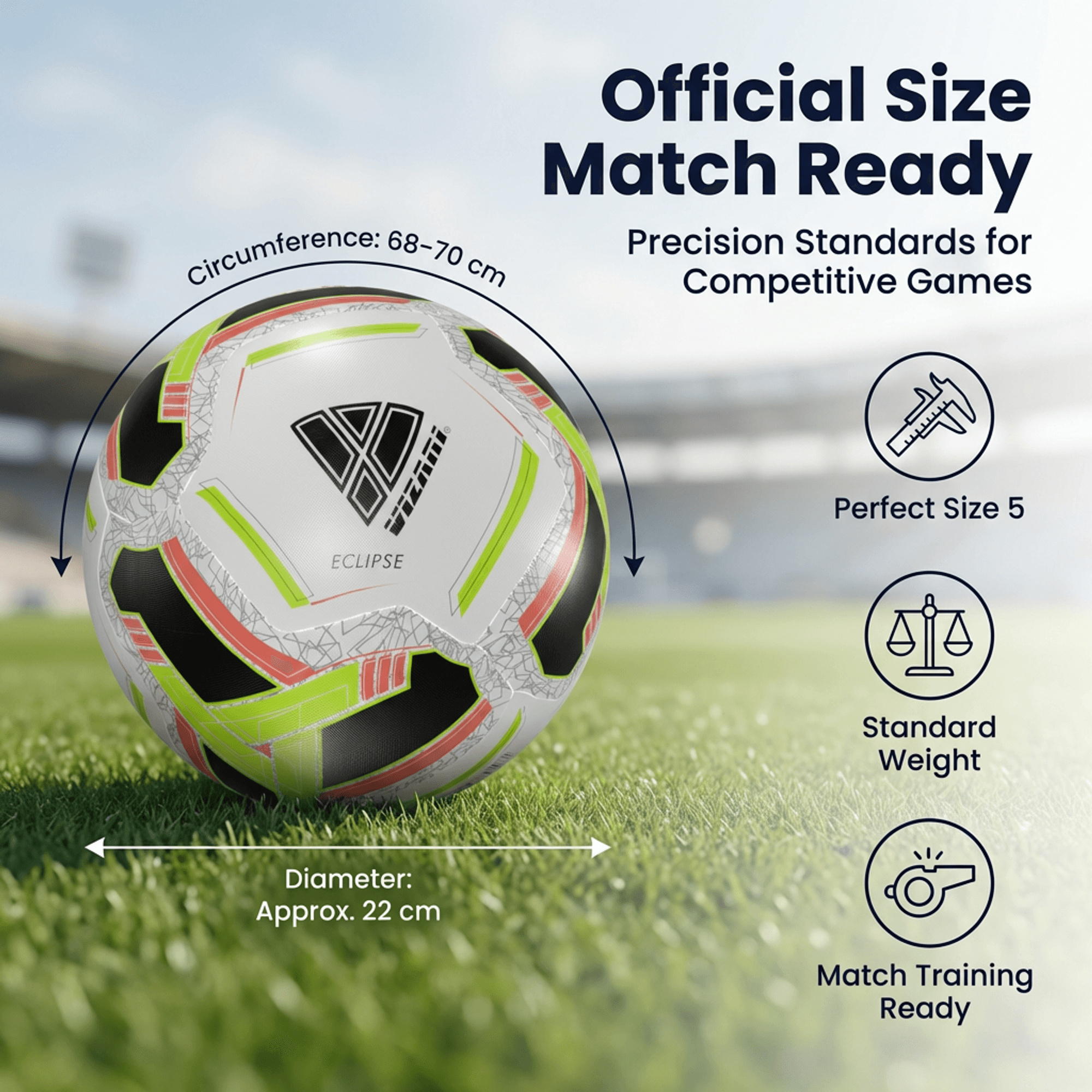 Eclipse NFHS Size 5 Soccer Ball Vizari Sports
