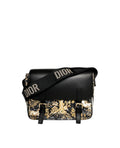 Dior Messenger Bag Regular  Dior Messenger Bag Black calfskin, cotton canvas and linen with gold Magica print Banlieue91