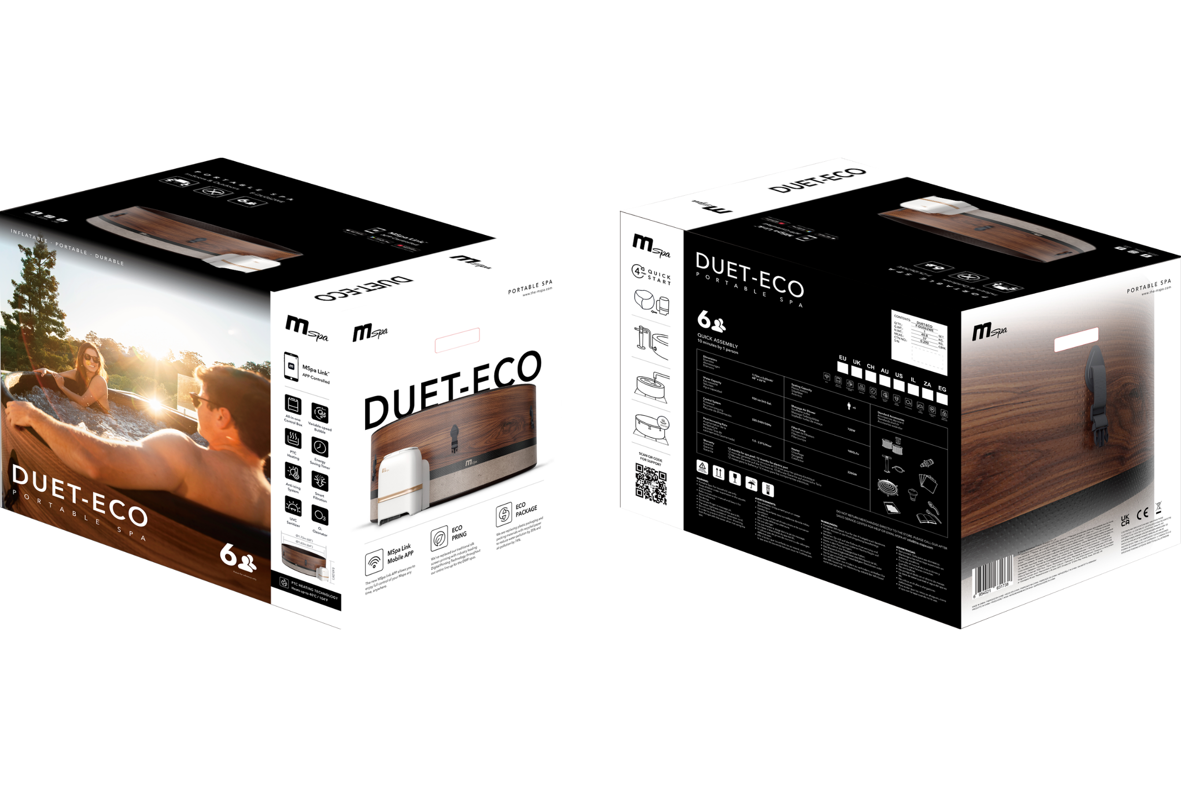 MSPA | DUET | Verto Series | Rigid Hot Tub & Spa | Upto 6 Person zoppinh