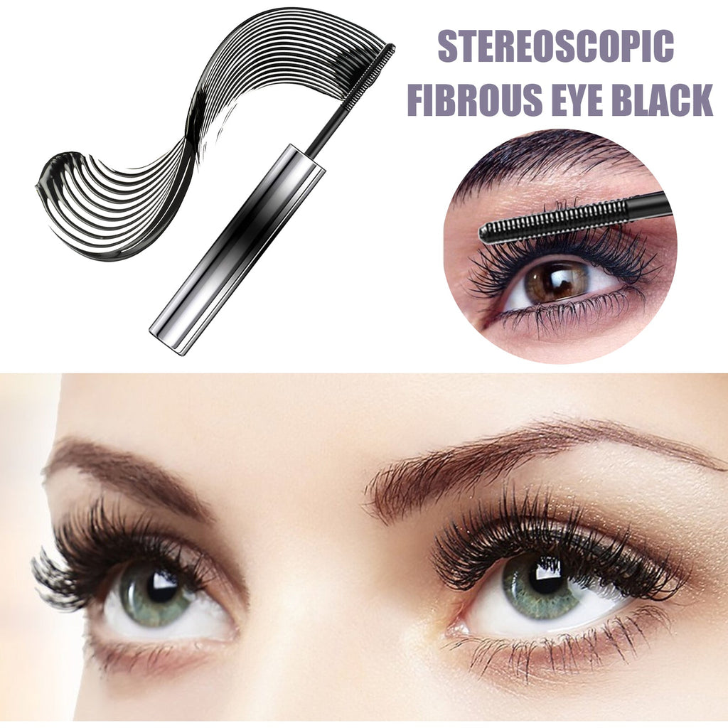 Curl Your Mascara, Eyelashes Black Beautiful Natural Thick Sweat-Proof, Not Smudgy, Not Makeup Off Slim Long
