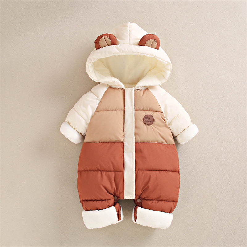 Baby down cotton jacket jumpsuit, autumn and winter clothes, khai clothes for men and women, baby clothes for going out, thick hugging clothes, winter climbing clothes V.I.P Digital Presence