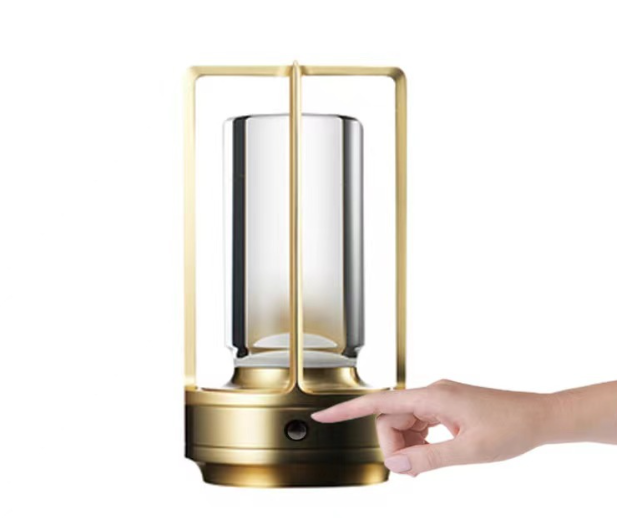 "Vintage Aluminum Table Lamp with LED Dining Table Ambience Light, USB Charging, Touch Control, Decorative Bar and Camping Night Light" V.I.P Digital Presence