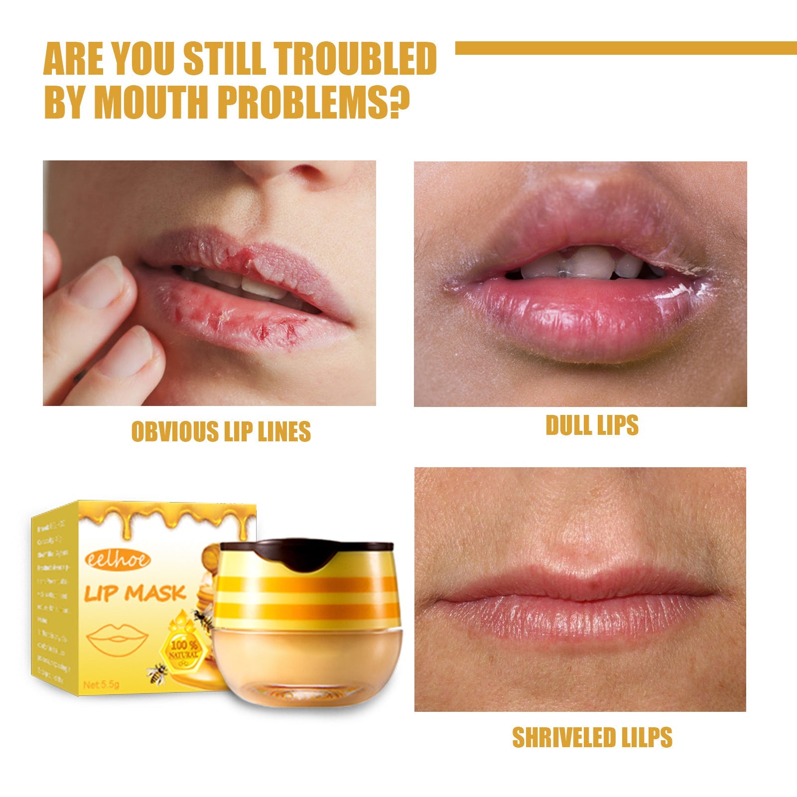 With Lip Brush Natural Honey Lip Film Desalinates Lip Lines Desalinates Lip Color Moisturizes And Moisturizes Lip Film Not Greasy And Easy To Absorb