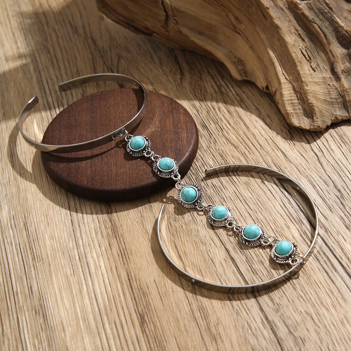Bohemian style geometric metal arm ring Leg Chain minimalist imitation turquoise arm chain V.I.P Digital Presence