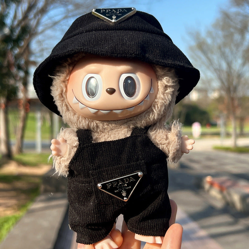 [Clothes Only]  corduroy For Labubu Doll Clothing Set Hat 17cm Clothes Shoes Doll DIY Accessories Training Sitting Party Games Toys Gifts V.I.P Digital Presence