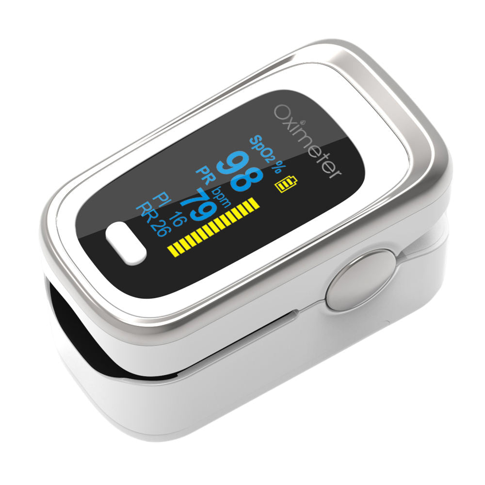 Finger pulse oximeter pulse oximeter saturation monitor respiratory rate FDA CE sleep monitor V.I.P Digital Presence