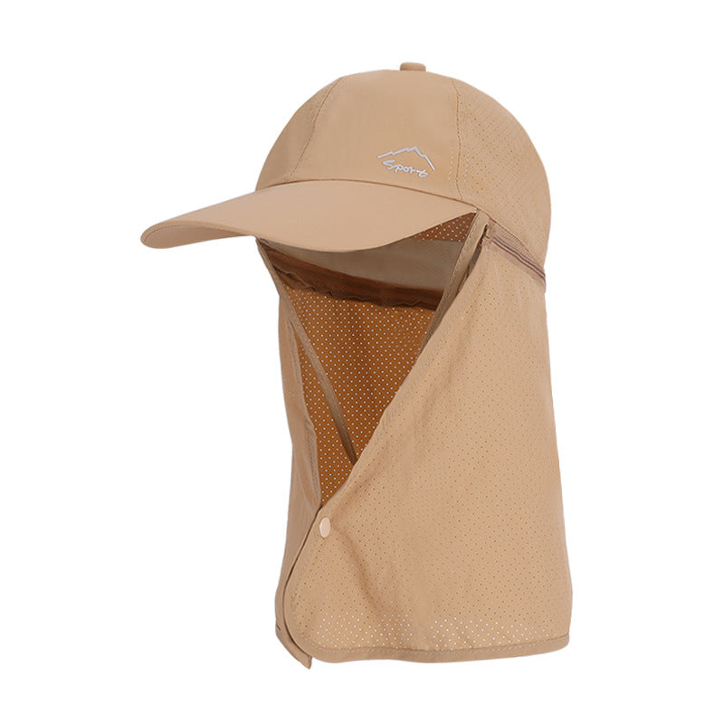 1pc Summer Baseball Cap with Detachable 360° Neck Sun Flap. For men, hiking, fishing, outdoor. V.I.P Digital Presence