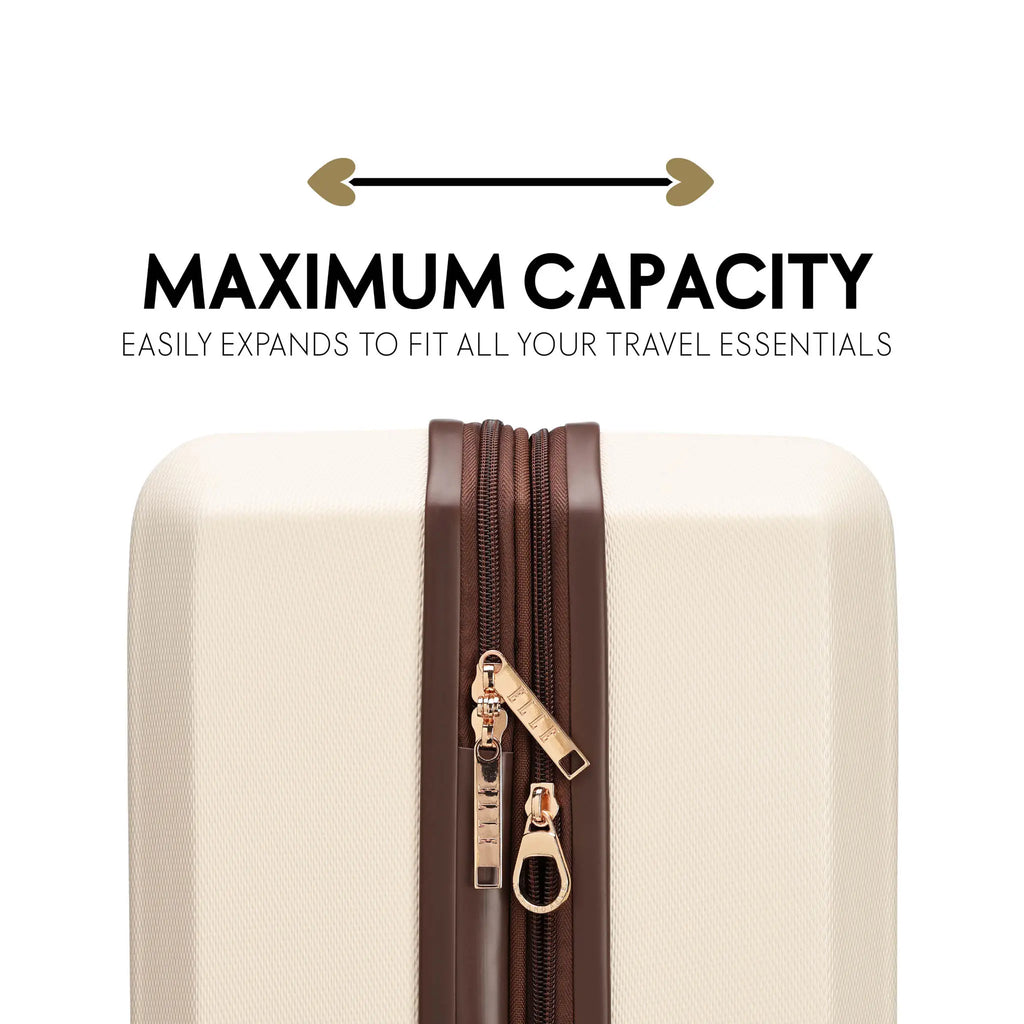 Luxe Journey 3 Piece Expandable Retro Luggage Set