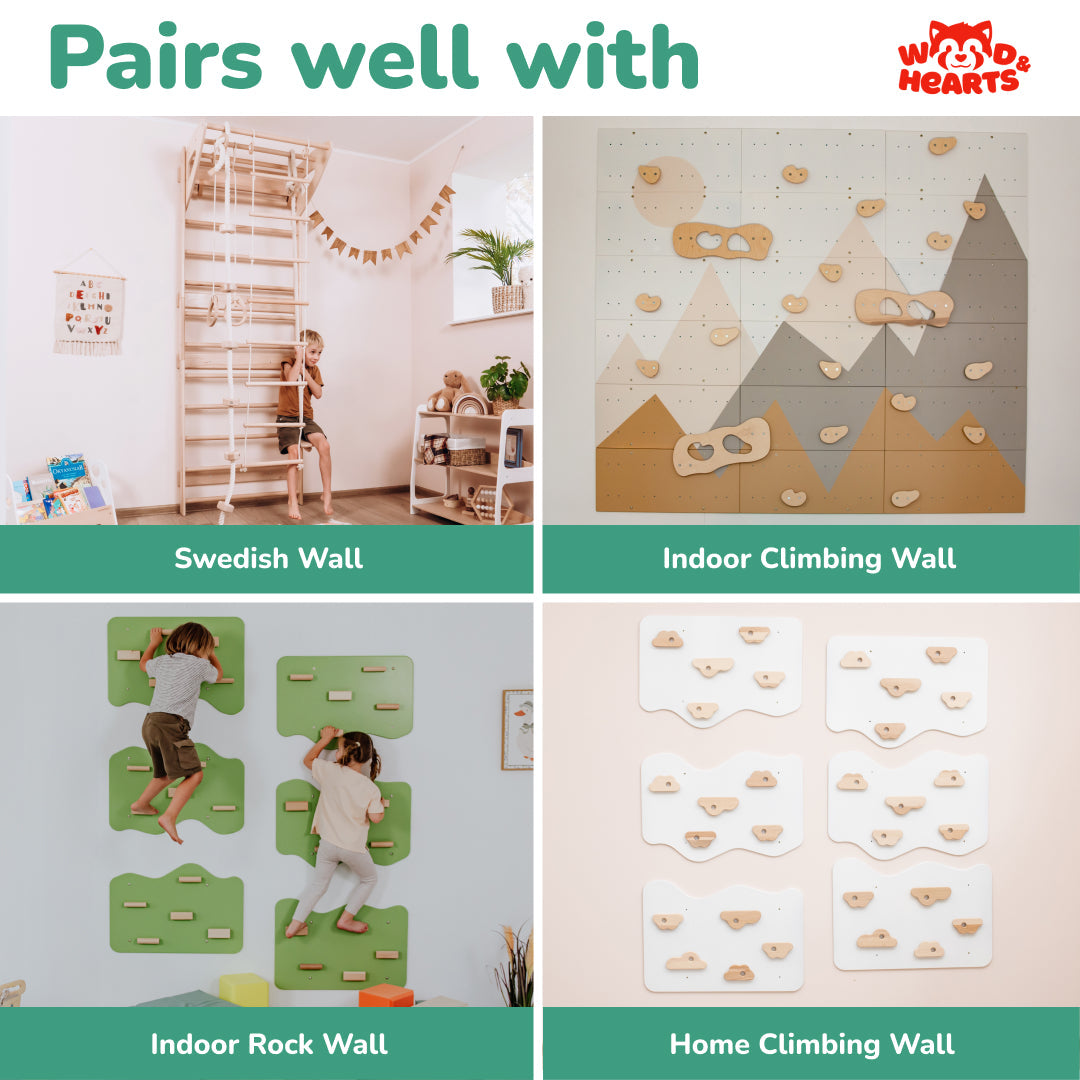 Wood and Hearts Wooden Toddler Climbing Playhouse, Ages 1–6 woodandhearts