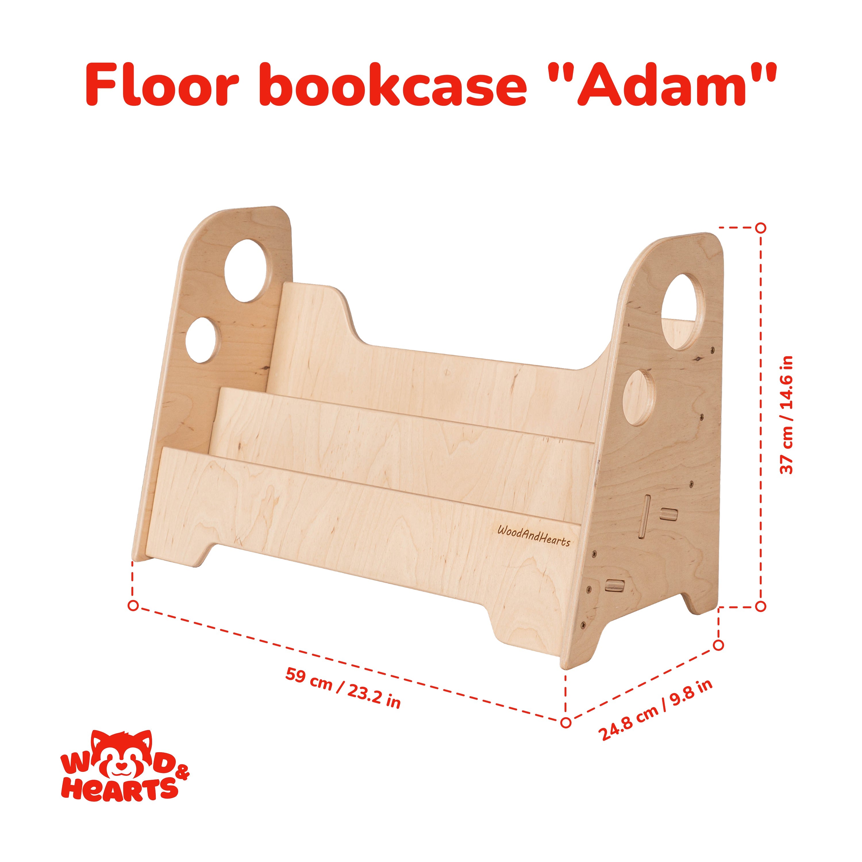 Kids Bookshelf woodandhearts