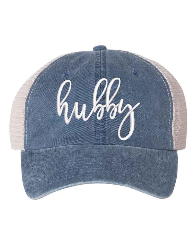 Embroidered Wifey/Hubby Trucker Hat – Anniversary Gift Cap Adorb Custom Tees