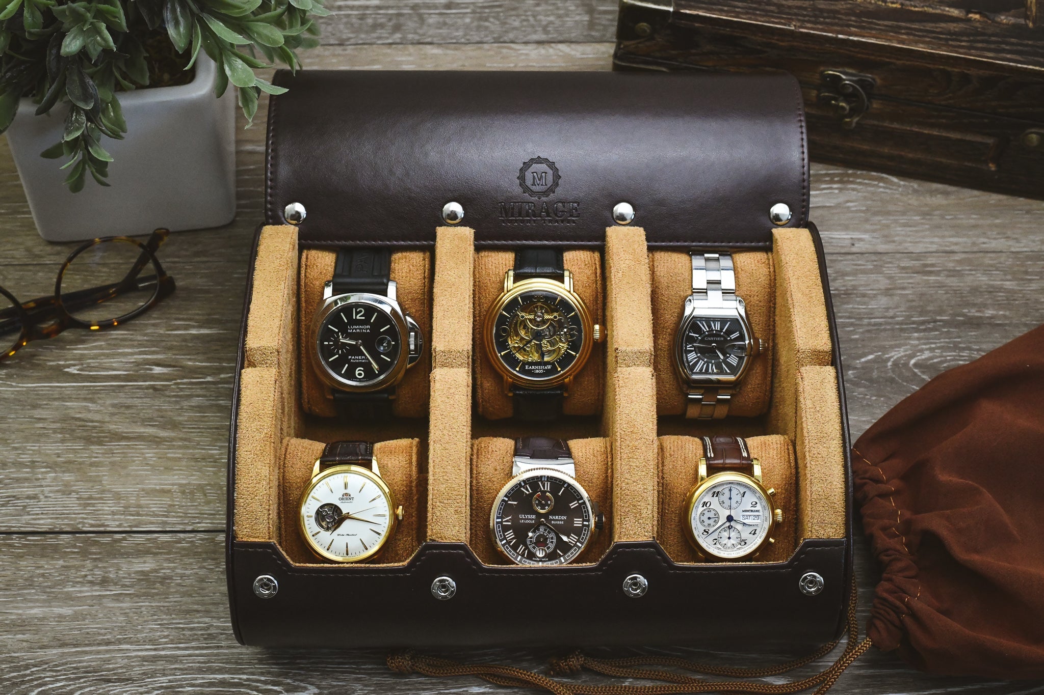 6 Watch Case - Espresso Brown