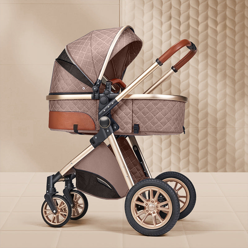 High landscape baby stroller that can sit or lie down lightweight folding two-way shock-absorbing newborn baby stroller V.I.P Digital Presence