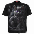 CATTITUDE - Front Print T-Shirt Black