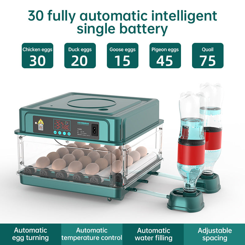 9 - 48 Egg Incubator: Automatic Egg - Turning & Humidity Monitoring. Duck Incubator with Auto - Water Ionic Waterbed V.I.P Digital Presence