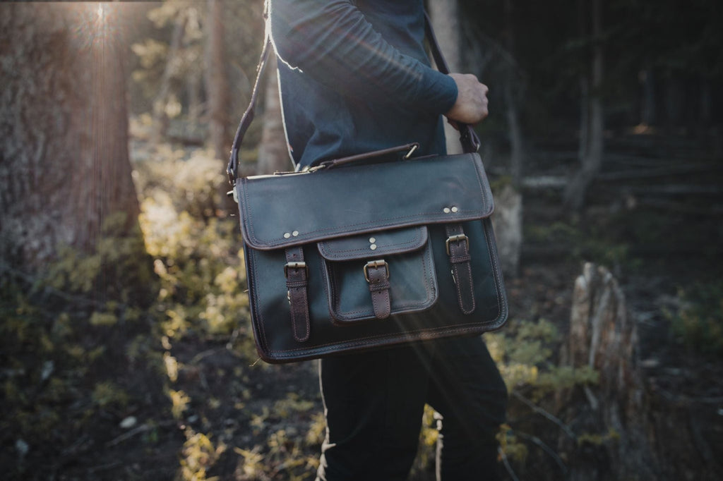 18 inch Buffalo Leather Briefcase Kodiak Leather