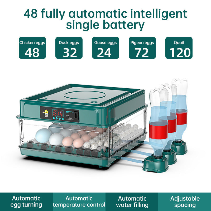 9 - 48 Egg Incubator: Automatic Egg - Turning & Humidity Monitoring. Duck Incubator with Auto - Water Ionic Waterbed V.I.P Digital Presence