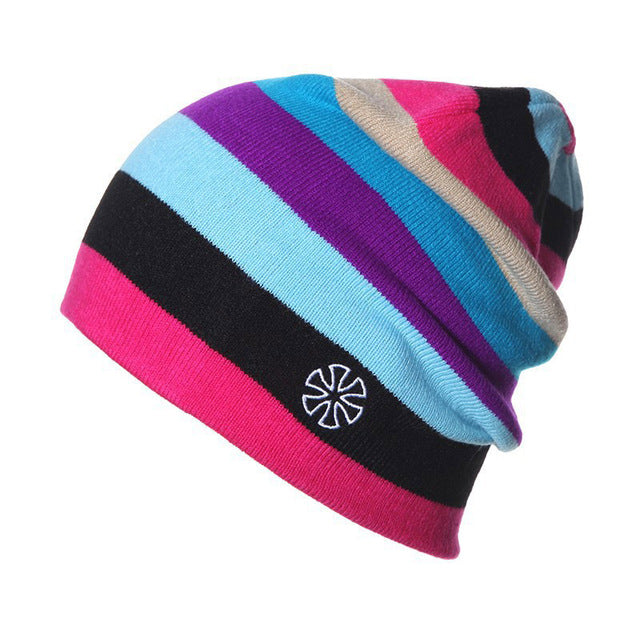 Outdoor Beanies Cap Casual Striped Knitted Hat Headwear Snowboarding Skiing Skating Cycling Apparel Accessories V.I.P Digital Presence