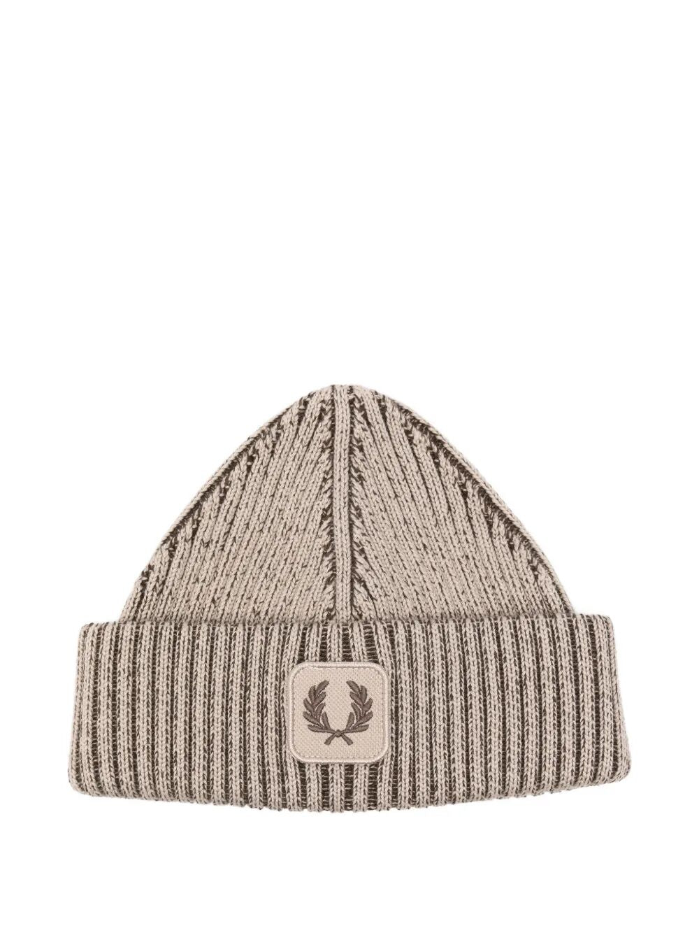 FRED PERRY Cotton Ribbed Beanie for Men - FW25 Collection