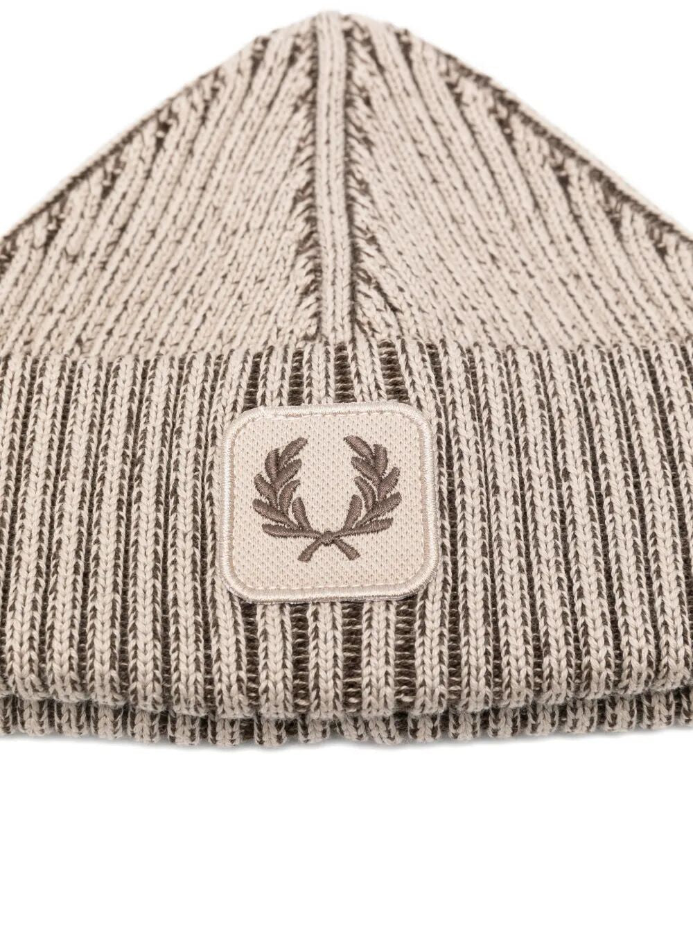 FRED PERRY Cotton Ribbed Beanie for Men - FW25 Collection