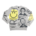 Graphic Statement Sweater – Streetwear Print Crewneck – Oversized Art Knit Rose In Concrete 🥀
