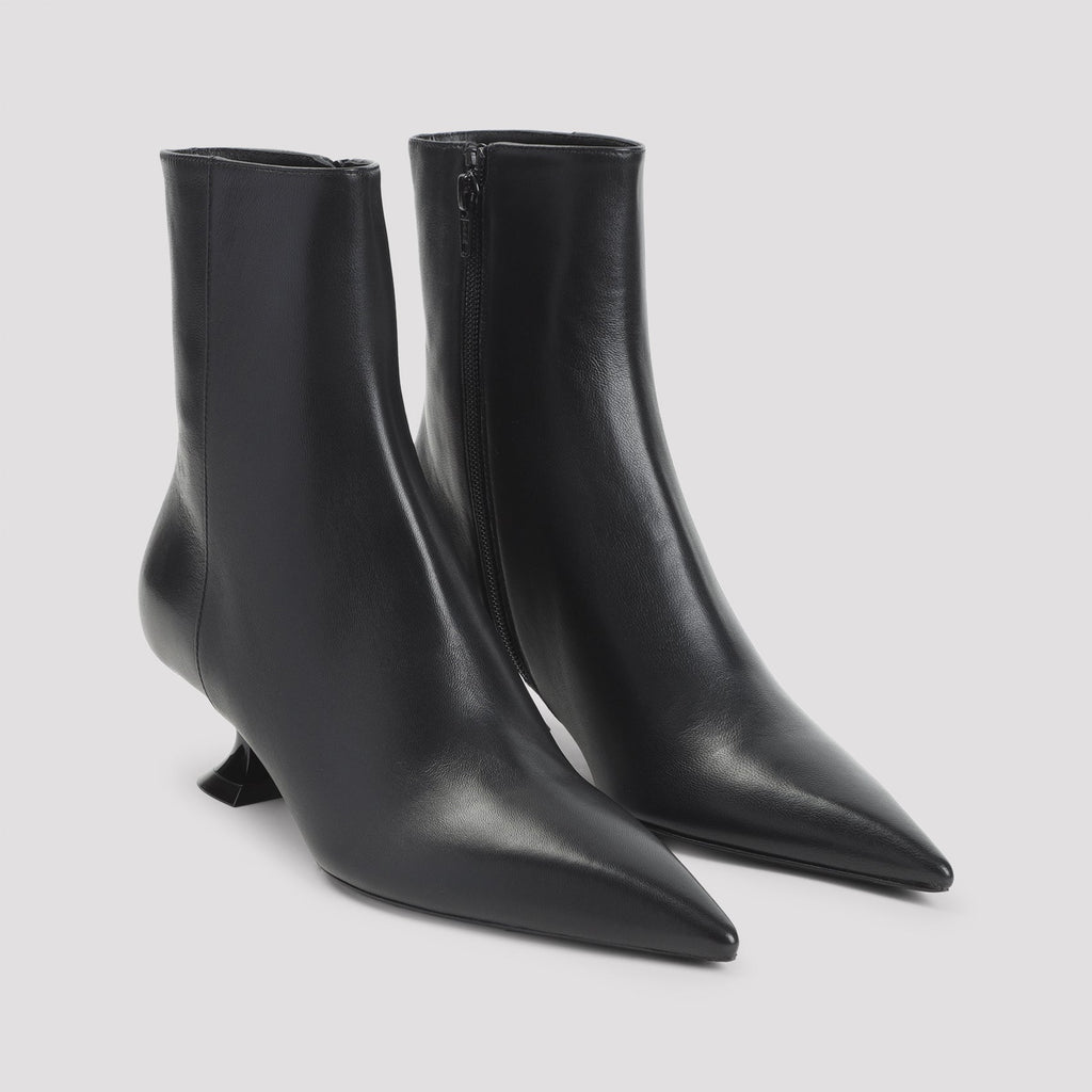 LANVIN Mini Kitten Heel 50 mm Lambskin Ankle Boots