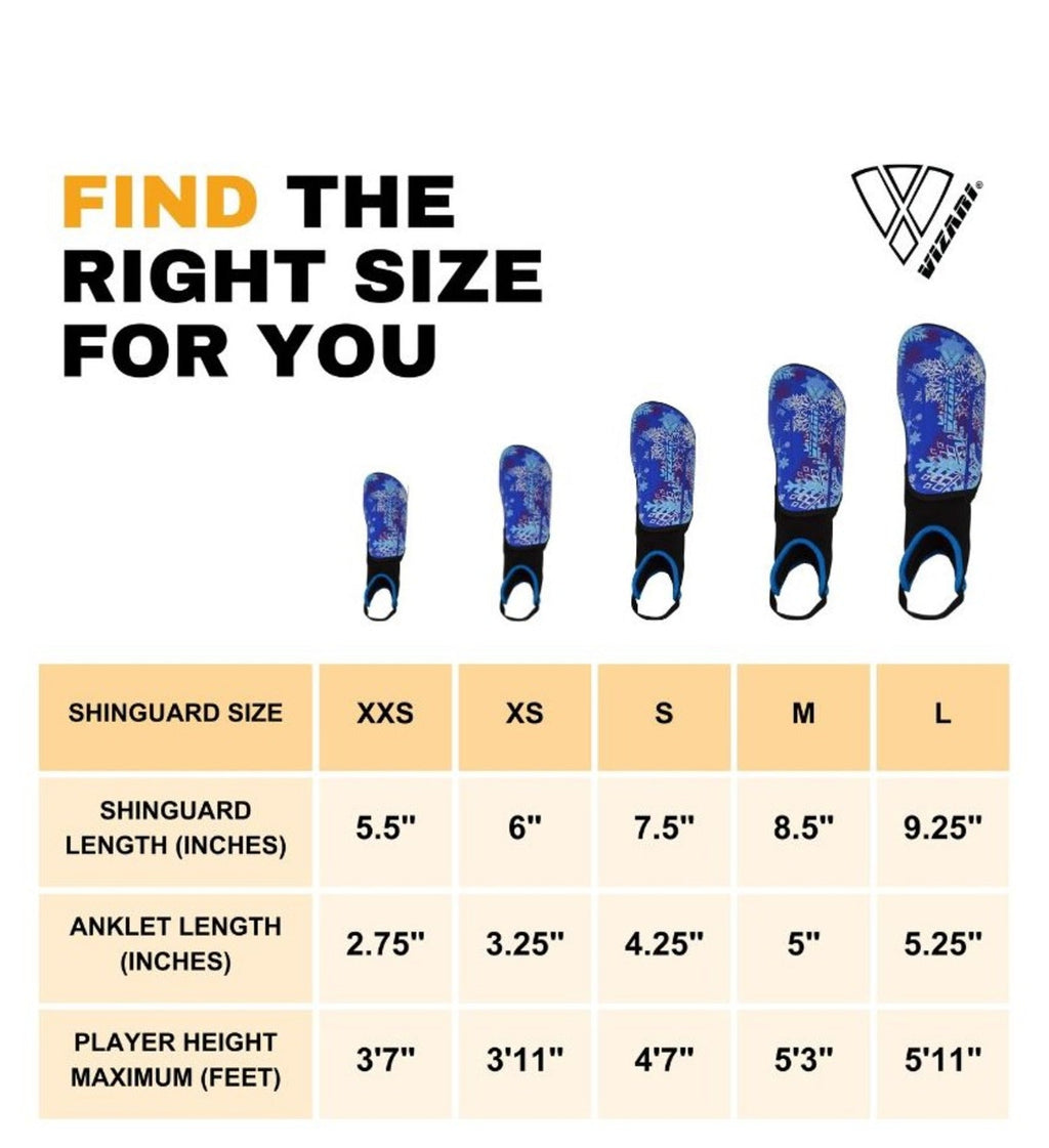 Vizari Frost 2 Soccer Shin Guards with Ankle Protection – Blue/Purple Vizari Sports