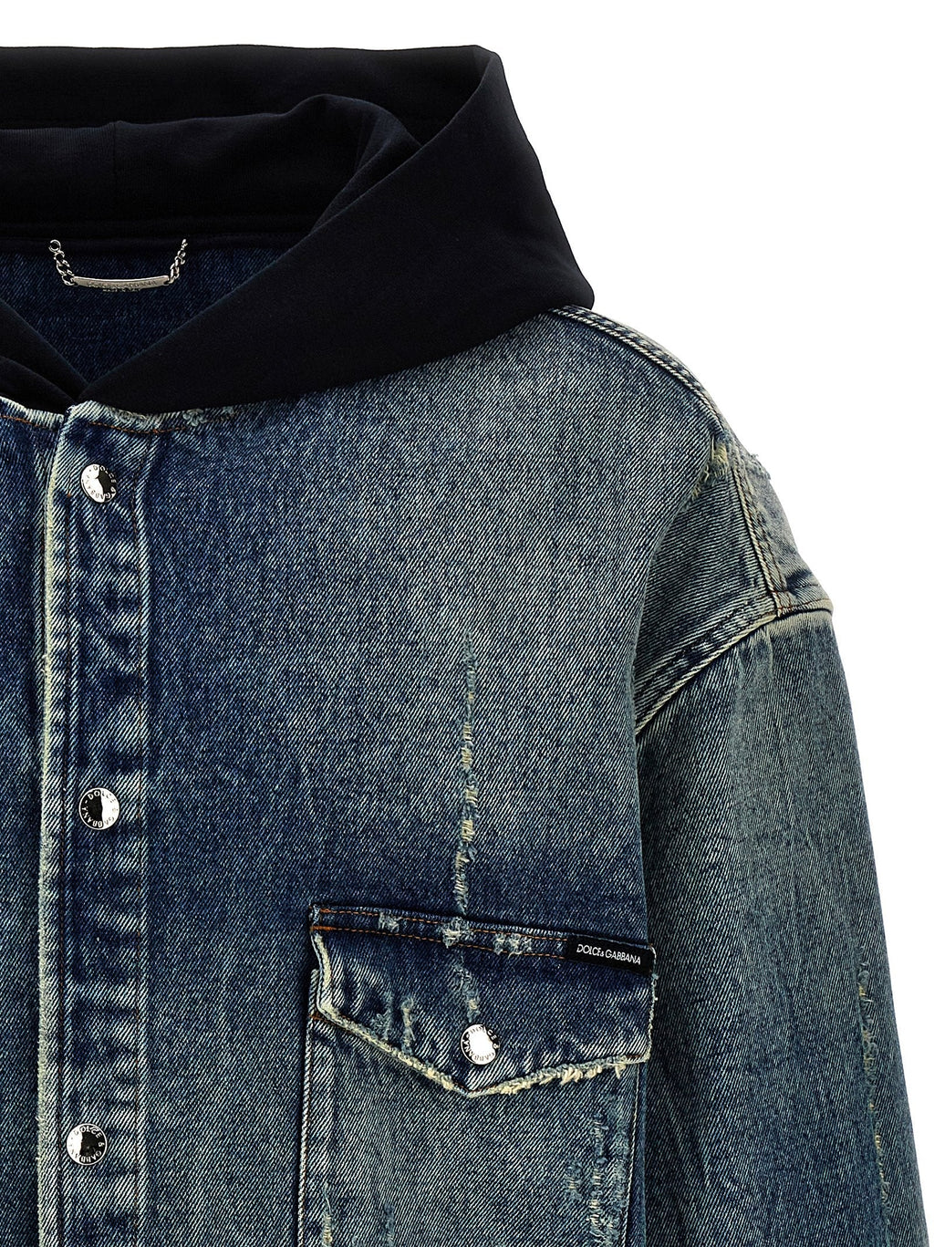 Dolce & Gabbana Denim Hooded Overshirt
