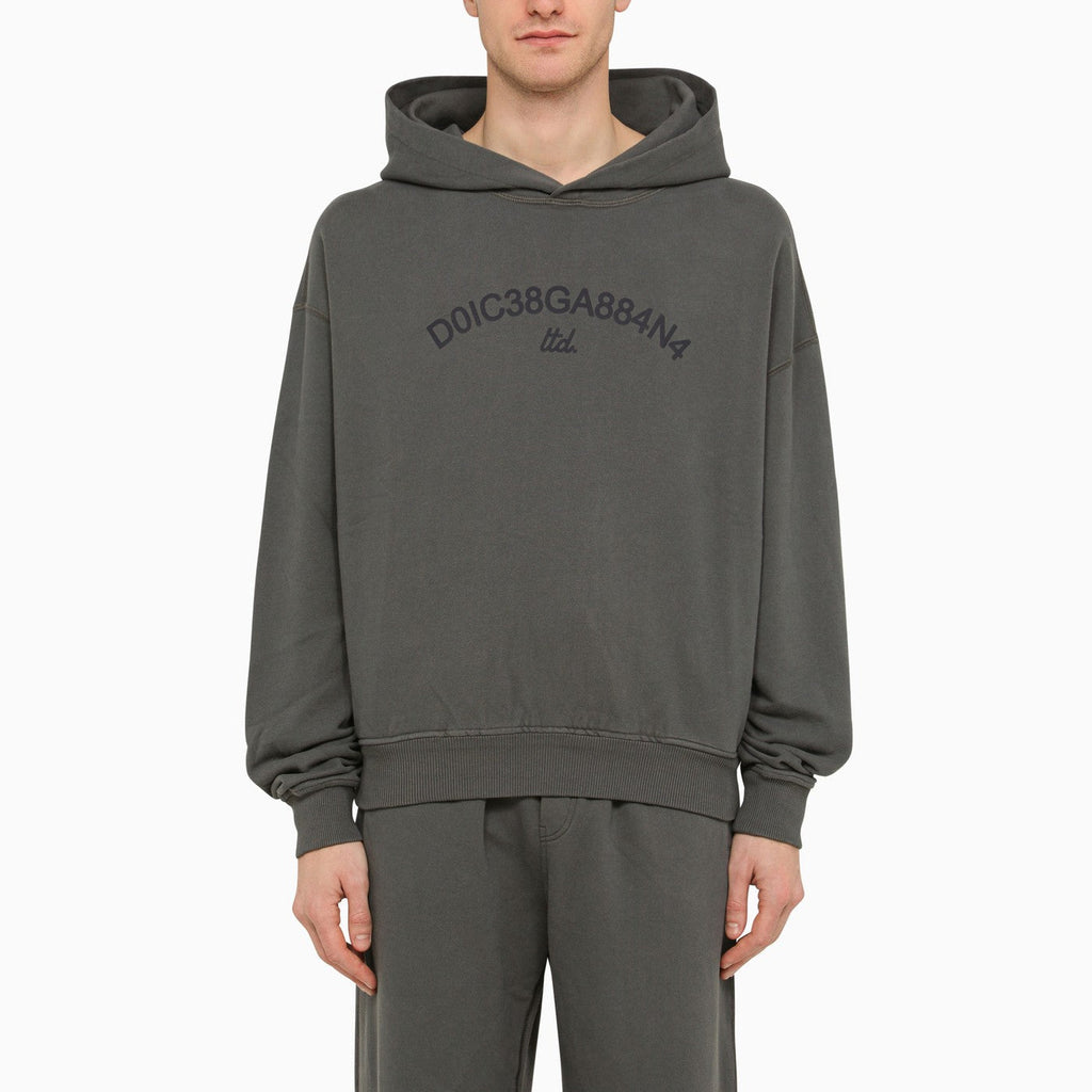 Dolce&Gabbana Grey Sweatshirt Hoodie With Logo