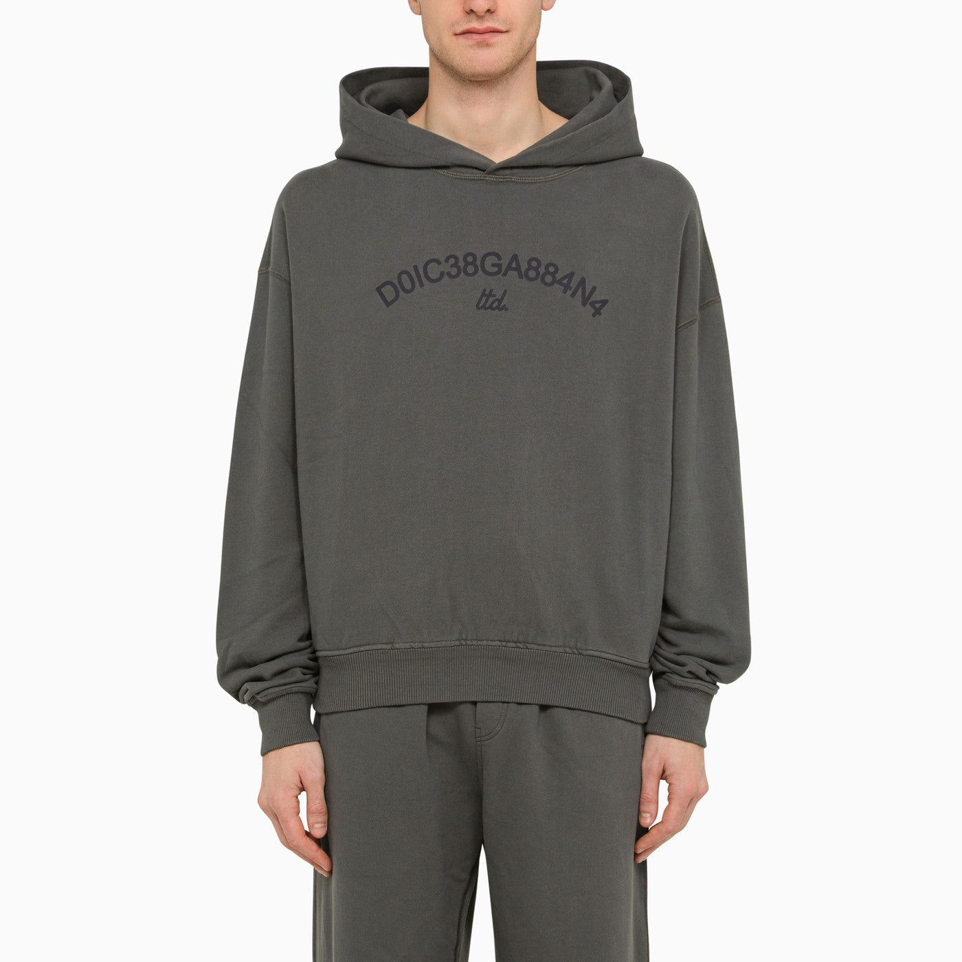 Dolce&Gabbana Grey Sweatshirt Hoodie With Logo