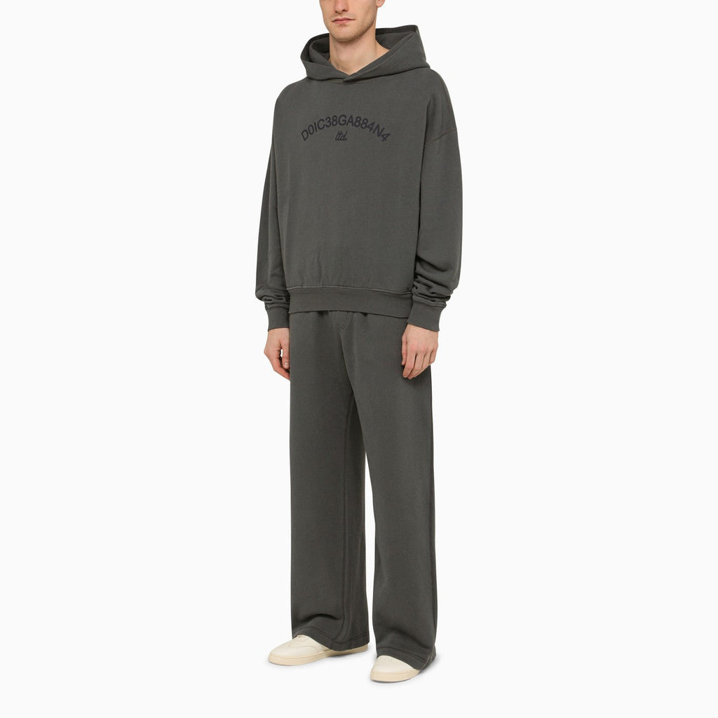 Dolce&Gabbana Grey Sweatshirt Hoodie With Logo