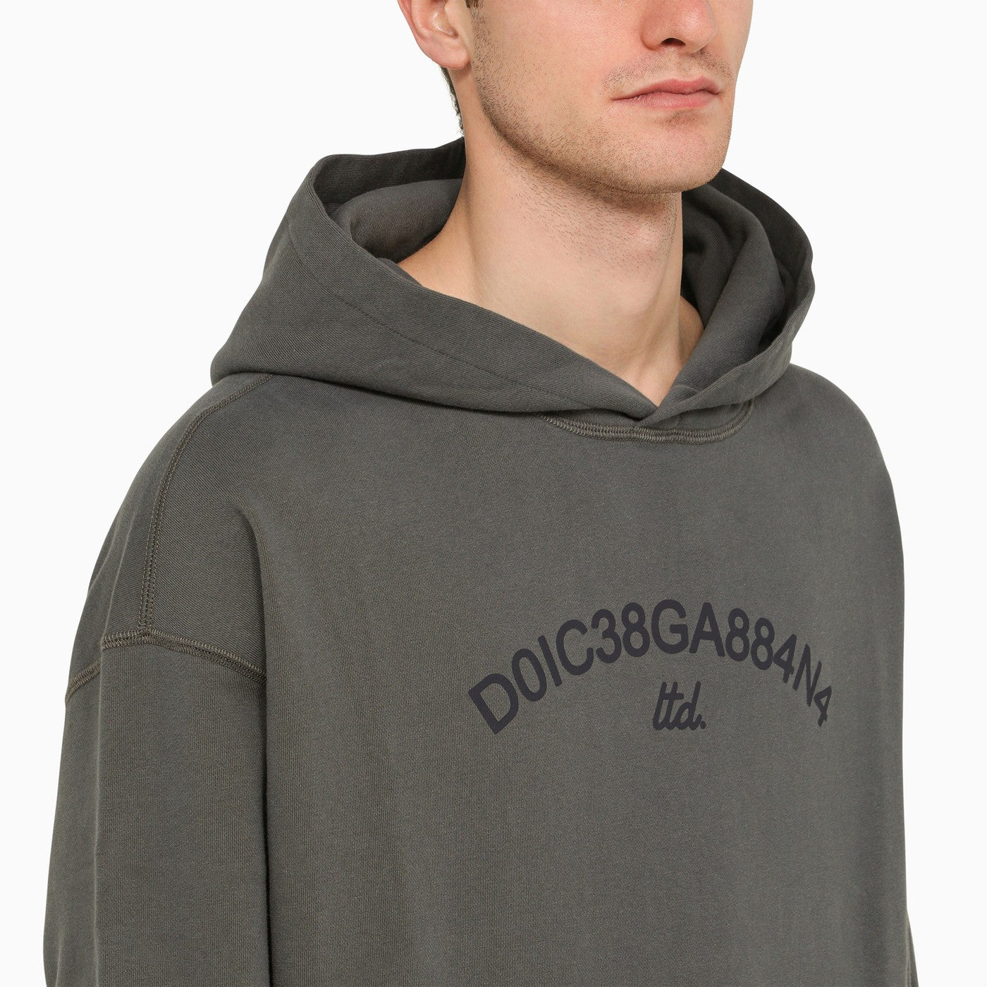 Dolce&Gabbana Grey Sweatshirt Hoodie With Logo