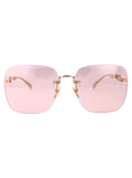 GUCCI Metallic Gold Sunglasses for Women