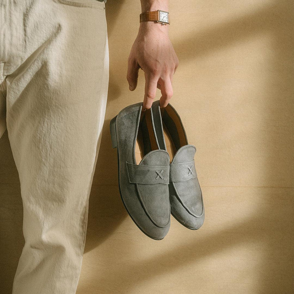 Men's Grigio Suede Centesimo Del Toro Shoes