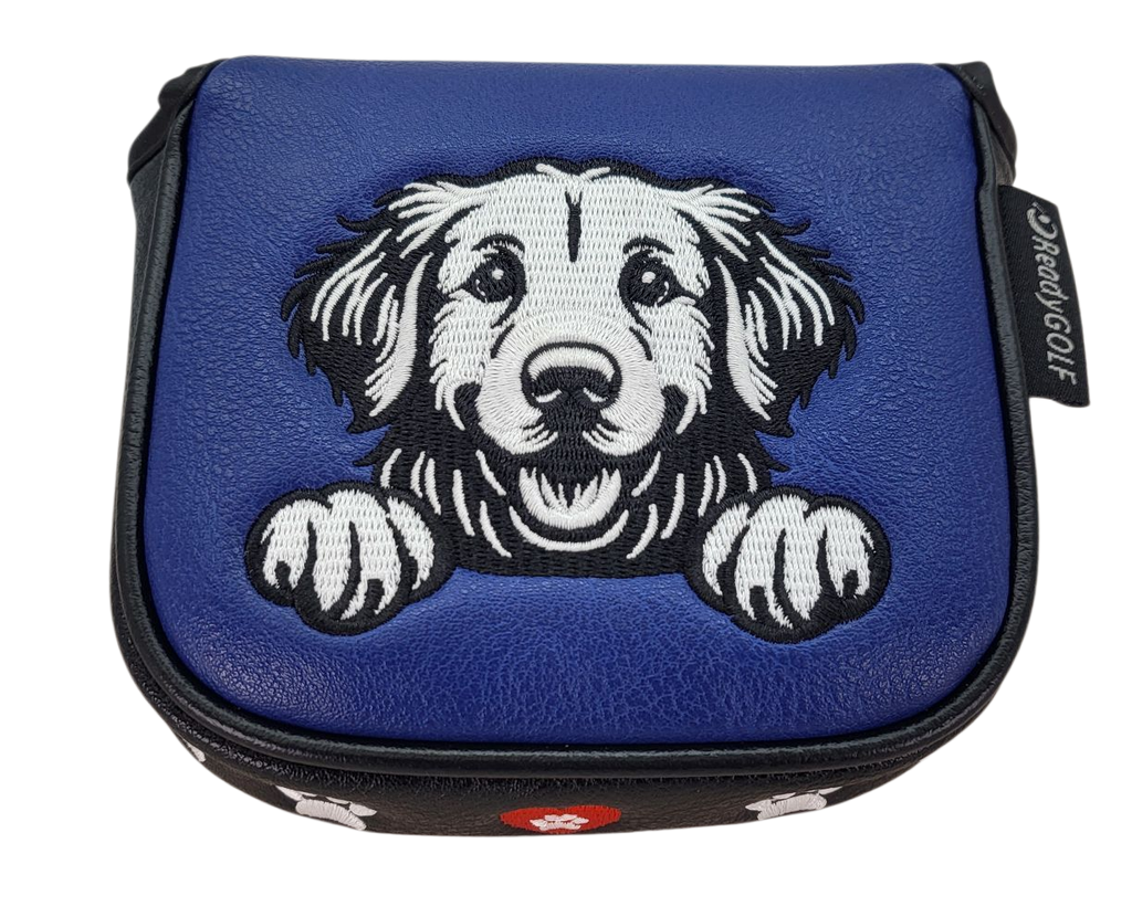 Golden Retriever Embroidered Putter Cover by ReadyGOLF  -  Mallet