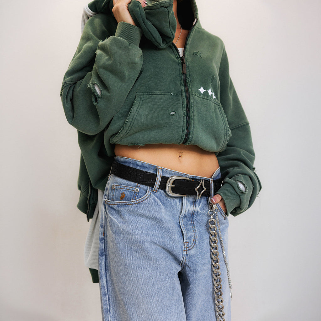 Commons Reversible Thermal Zip Up Faded Green/White Common Hype