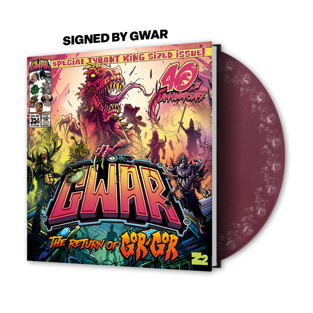 GWAR: 'The Return of Gor Gor' Signed Platinum Edition Comic Book + Vinyl LP (Limited Edition Fruit Punch) Z2 Comics