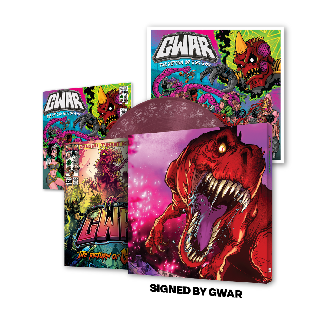GWAR: 'The Return of Gor Gor' Signed Platinum Edition Comic Book + Vinyl LP (Limited Edition Fruit Punch) Z2 Comics
