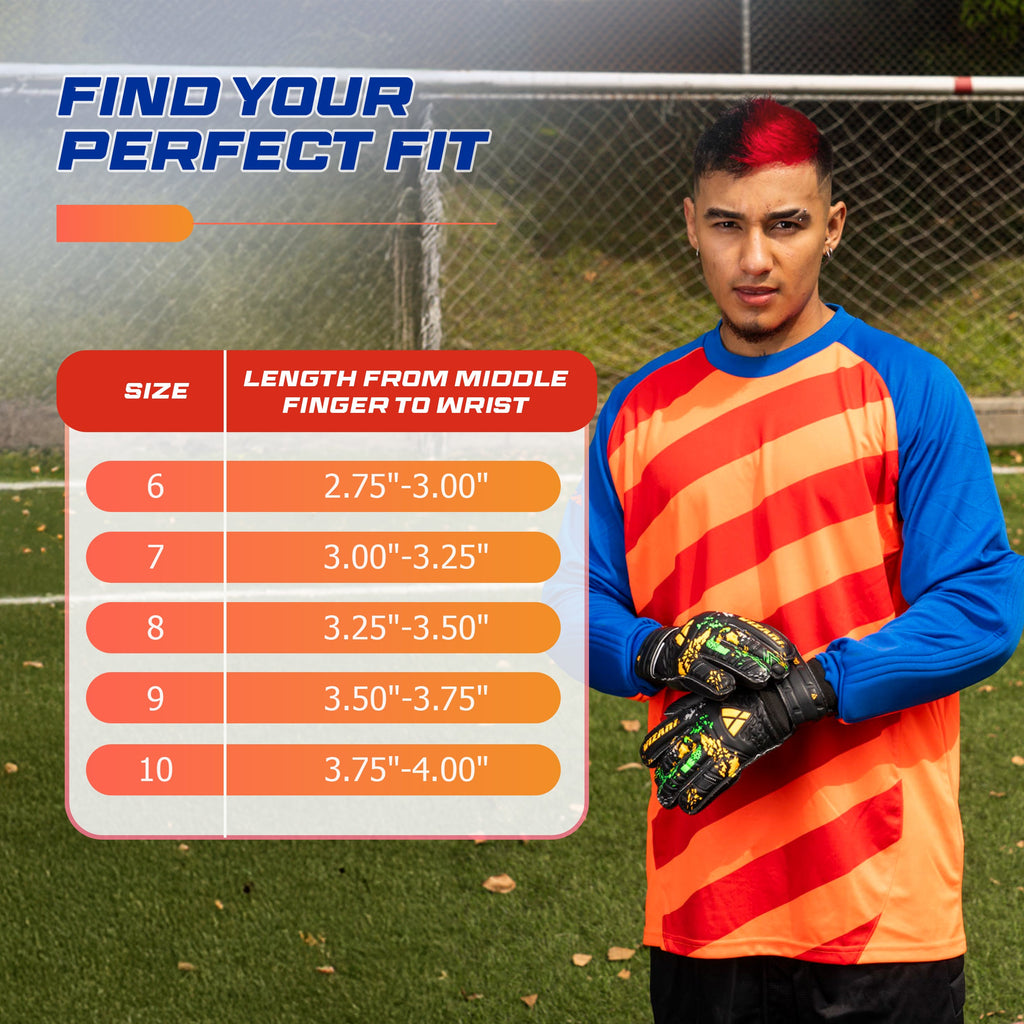 Galaxy F.P. Goalkeeping Glove-Black/Orange Vizari Sports