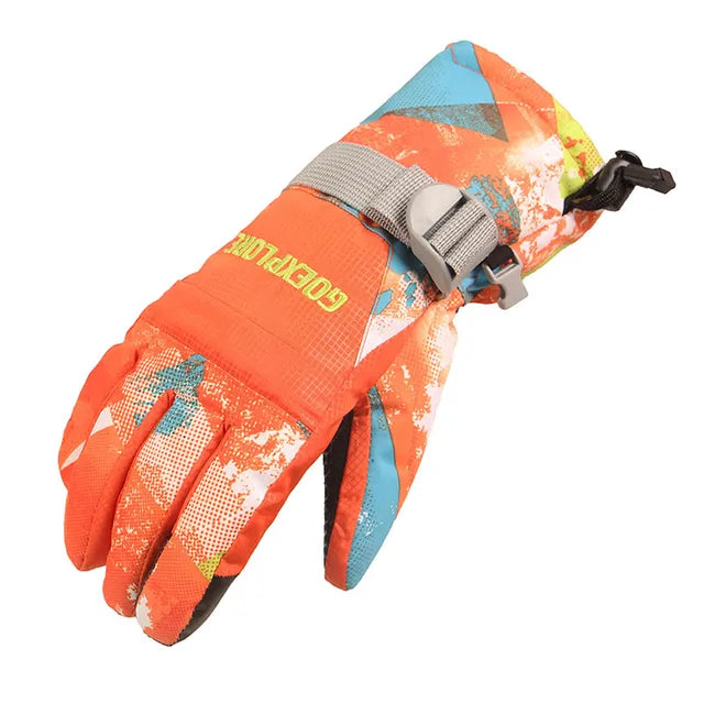 Ski Gloves Men Women -30 Thicken Waterproof Outdoor Motorcycle Snowboard Snowmobile Snow Mittens Winter Girls Male